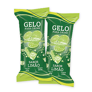 Embalagens Gelo Saborizado LIMÃO - (200 unidades)