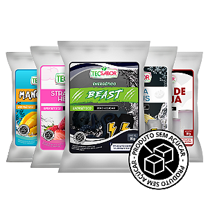Energético Sabores Especiais Zero Açúcar - Base em Pó - Produz 20 litros Tecsabor