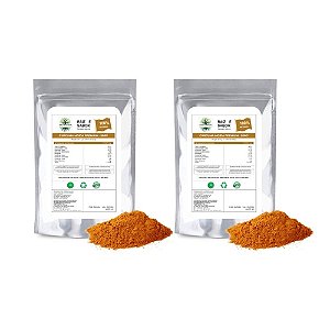 2x Cúrcuma em pó 500g, Raiz e Sabor Tempero Natural