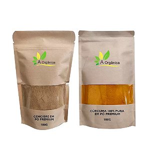 Combo Shot Matinal Cúrcuma mais Gengibre em pó 100g À Organica