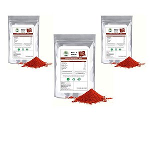 Kit 3 Paprica Defumada 500g, Raiz e Sabor Tempero Natural