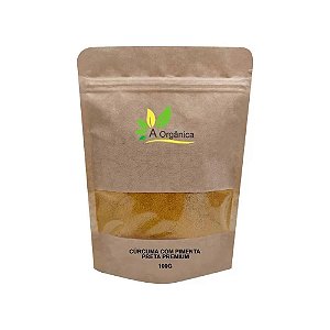 Cúrcuma Com Pimenta Preta em Pó Premium 100g Sem Glúten Sabor Natural, Maxima Absorção