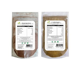 Kit: Shot Matinal Spirulina, Cúrcuma e Gengibre 100g + Pré Treino Natural 100g