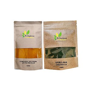 Kit: Spirulina Pura 100g + Cúrcuma em Pó 100g À Orgânica