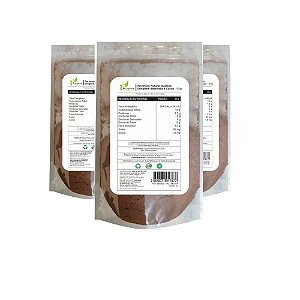 Kit 3 Pré treino Natural Guaraná, Gengibre, Beterraba e Cacau 100g