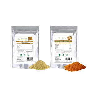 Kit Premium Gengibre e Cúrcuma 100% Puro - Raiz e Sabor