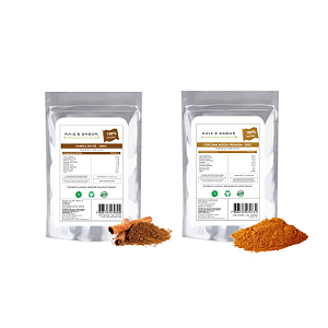 Kit Canela e Cúrcuma Premium 100% Puro - Raiz e Sabor