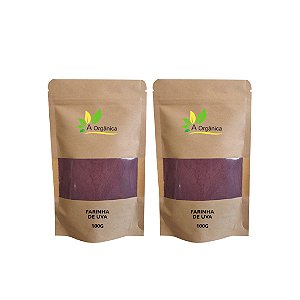 Kit 2 Farinha de Uva Rica em Fibras e Revesratrol 100g
