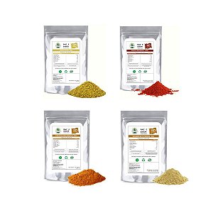 Kit 4 Temperos Condimentos Especiarias Raiz e Sabor ( 500g )