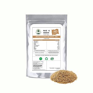 Linhaça dourada em grãos 200g Raiz e Sabor