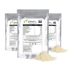 Proteina de Soja Isolada 28g p/ dose Refil 500g, Kit com 3