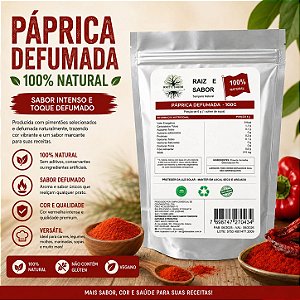 Páprica Defumada Especiaria Para Carnes e Legumes Sabor Defumado Envio Imediato