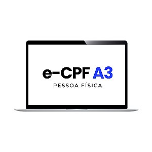 Certificado Digital e-CPF A3 em Nuvem com Validade de 2 Anos