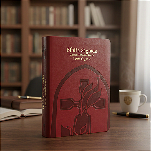Bíblia com CTP – NAA, Letra Gigante, Vinho, Capa Emborrachada #Desconto