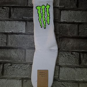 Par de Meias Branca Monster