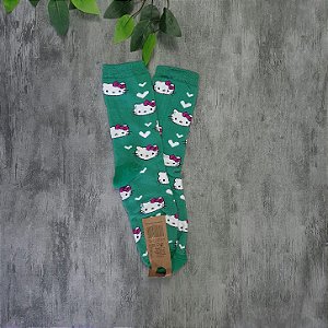 Par de Meias Hello Kitty Verde