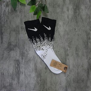 Par de Meias Nike Preta e Branco