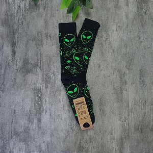 Par de Meias Alien Verde
