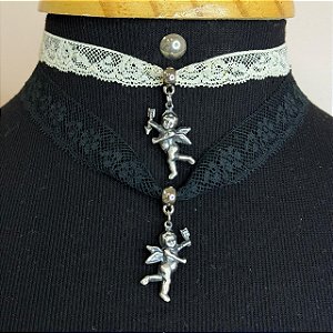 Gargantilhas vintage anjinhos