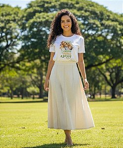 Camiseta Baby Look Feminina - O Senhor é Bom