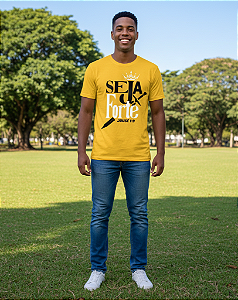 Camiseta Masculina Tradicional- Seja Forte