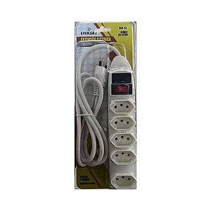 Extensão Elétrica LinkSky 5 Tomadas 1,5m Bivolt Preta