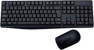 Teclado e Mouse Sem Fio Multilaser CS100 USB 2.4GHz Slim 1600 DPI
