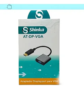 Conversor DisplayPort Macho para VGA Fêmea Shinka Adaptador para PC