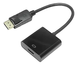 Conversor DisplayPort Macho para HDMI Fêmea Shinka Adaptador de Vídeo para PC