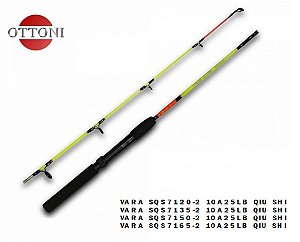Vara Molinete 2 Partes Ottoni Qiu Shi 1,50m 10-25lbs Amarela/Laranja