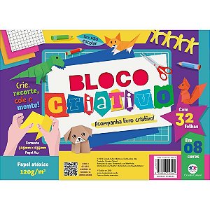 Bloco para Educacao Artistica Criativo 325X235MM 120G 8CORES