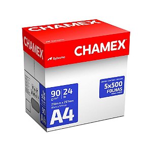 Papel Sulfite A4 Chamex Super 90G 5 PCTX500 FLS CX.C/05