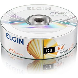 CD Regravavel CD-RW 700MB/80MIN/12X TUBO-25
