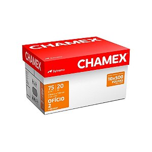 Papel Sulfite Oficio 2 Chamex 75G 10 PCTX500 FLS CX.C/10