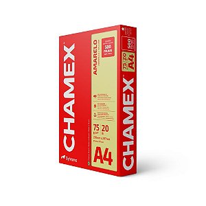 Papel Sulfite A4 Colorido Chamex 75G Amarelo PCT/500
