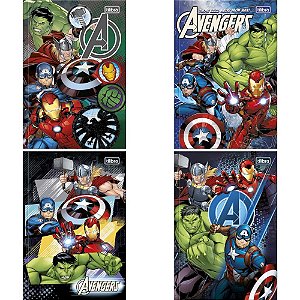 Caderno Brochura 1/4 Capa Dura Avengers 80FLS. PCT.C/05