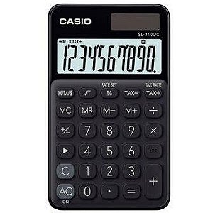 Calculadora de Bolso 10 DIG. Preta SOL/BAT.FUN.H/TX