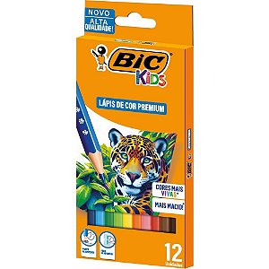 Lapis de COR Sextavado BIC KIDS Madeira 12 COR. PCT.C/06