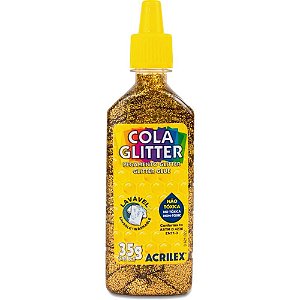 Cola com Glitter Tubo 35G. Ouro Duzia