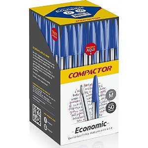 Caneta Esferografica Economic Cristal Azul CX.C/50