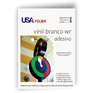 Papel Fotografico INKJET A4 Vinil Adesivo Branco Fosco C/50
