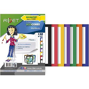 Bloco para Educacao Artistica Moldura A4 7CO.120G.35F.23X32C Pacote