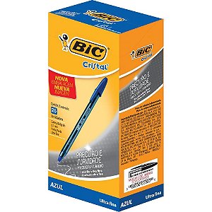 Caneta Esferografica Cristal ULTRA Fine Azul CX.C/25