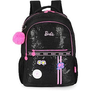Mochila Barbie Preto G C/PAETE