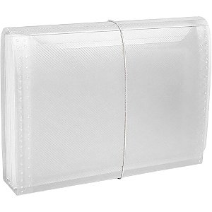 Pasta Sanfonada Plastica Duplicata 31 Divisoes Cristal