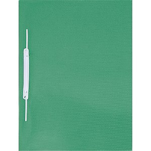 Pasta Grampo Trilho Plastica Oficio Verde PCT.C/10
