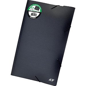 Pasta ABA Elastica Plastica Oficio Linha BLACK PCT.C/10