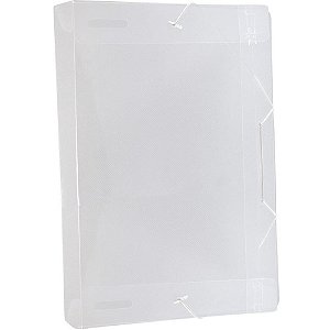 Pasta ABA Elastica Plastica Oficio 55MM Cristal PCT.C/10 (7897237371309)