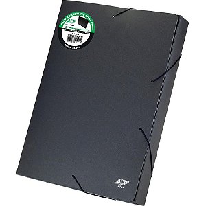 Pasta ABA Elastica Plastica Oficio 40MM Linha BLACK PCT.C/10