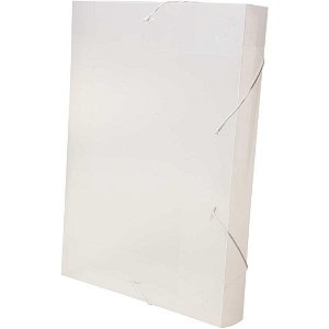 Pasta ABA Elastica Plastica Oficio 40MM Cristal Delloline PCT.C/10